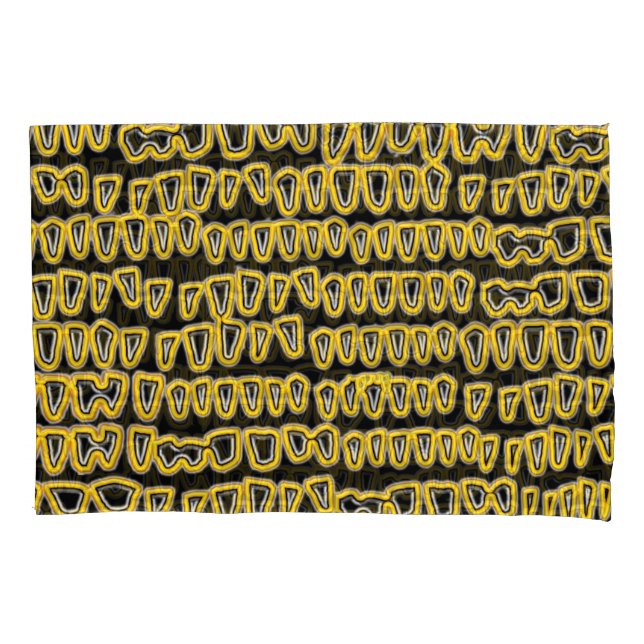 Housse D'oreillers Dentiste dentaire Orthodontiste NEON jaune (devant-gauche)
