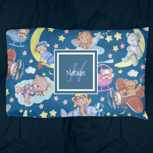 Housse D'oreillers Des Nounours endormis rêvent d'avions volants