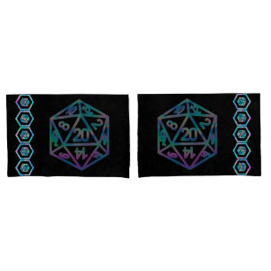 Housse D'oreillers Dés RPG   Holo Imaginaire Retro Tabletop PnP Gamer