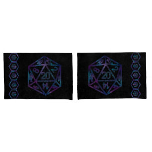 Housse D'oreillers Dés RPG Nebula Imaginaire Retro Tabletop PnP Gam