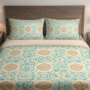 Housse D'oreillers Desert Dream Sable Vintage & Floroms Turquoise
