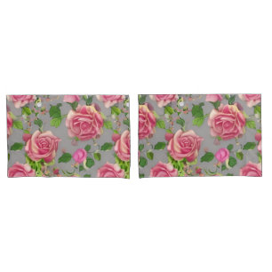 Housse D'oreillers Design Rose de jardin de campagne français élégant