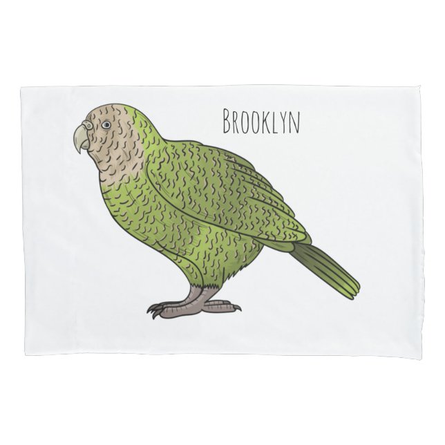 Housse D'oreillers dessin animé d'oiseaux de Kakapo (devant)