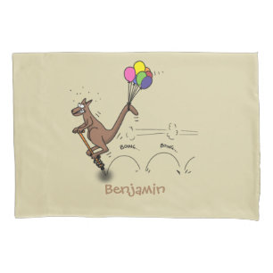 Housse D'oreillers Dessin d'humour australien kangourou