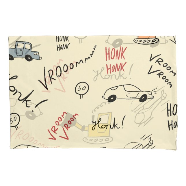 Housse D'oreillers Dessins de voiture sans couture : Feuille enfant (devant)