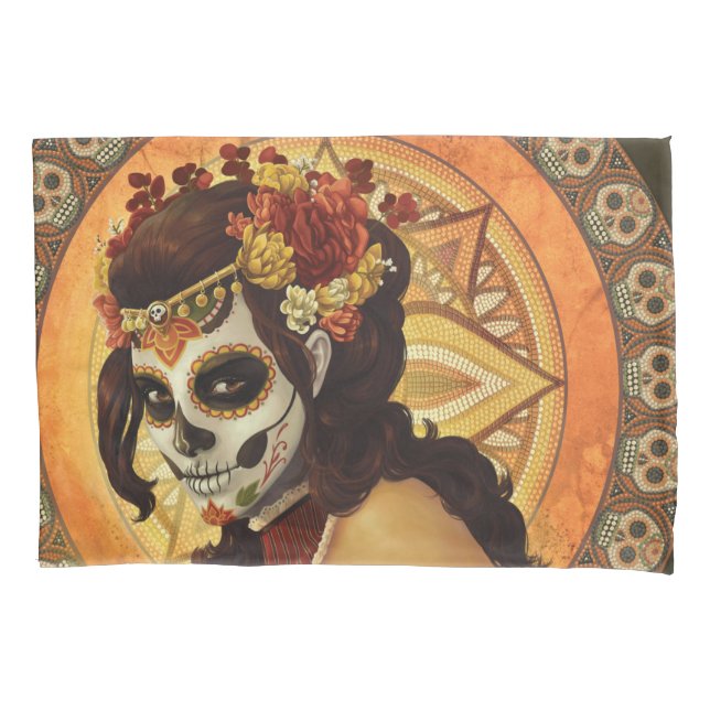 Housse D'oreillers Dia De Los Muertos Throw Pillow (devant)