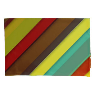 Housse D'oreillers Diagonales multicolores