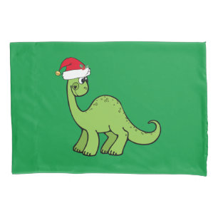 Housse D'oreillers Dinosaure de Noël