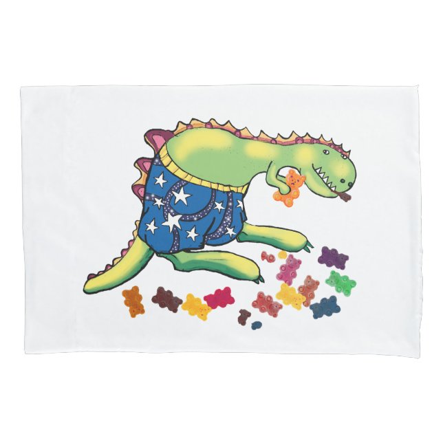 Housse D'oreillers Dinosaures collation de minuit (devant)