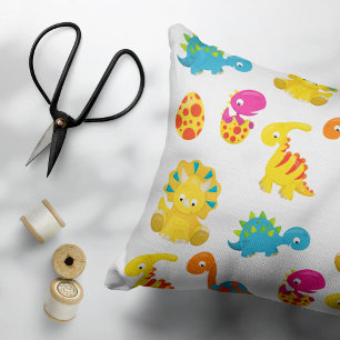 Housse D'oreillers Dinosaures Mignons, Motif De Dinosaures, Baby Dino
