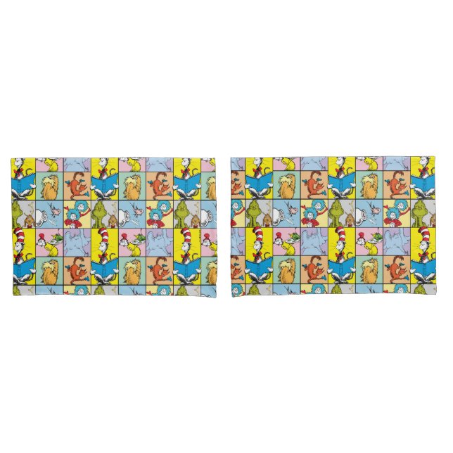 Housse D'oreillers Dr Seuss | Graphique Histoires (devant-Set)