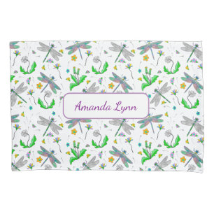 Housse D'oreillers Dragonflies et Dandelions personnalisés