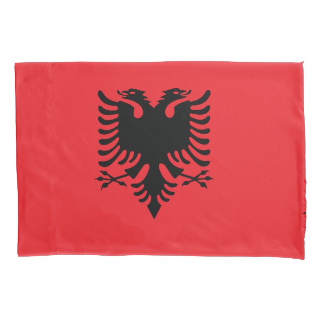 Housse D'oreillers Drapeau albanais (devant)