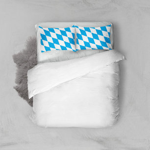Housse D'oreillers Drapeau bleu et blanc Bavière Rhombus Motif