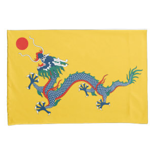 Housse D'oreillers Drapeau chinois de dynastie Qing (dragon chinois) 