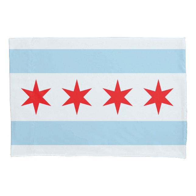 Housse D'oreillers Drapeau de Chicago, Illinois Pillowcase (devant)