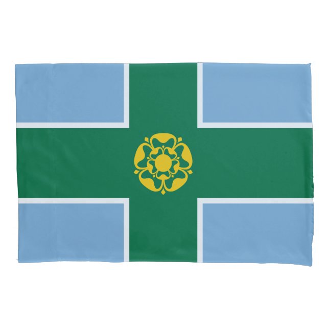 Housse D'oreillers Drapeau de Derbyshire (Comté d'Angleterre, Royaume (devant-gauche)