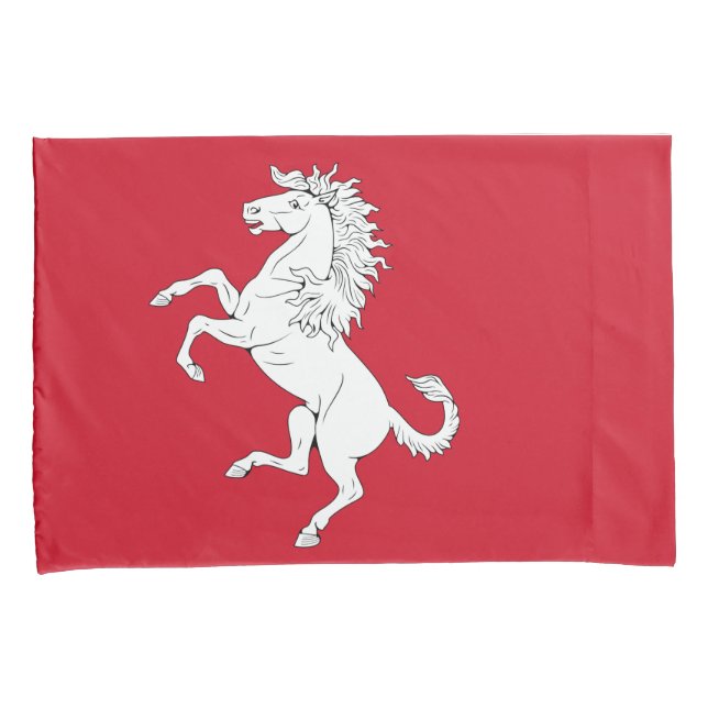 Housse D'oreillers Drapeau de Kent (Cheval Blanc) (Comté d'Angleterre (devant-Droit)
