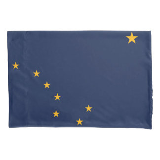 Housse D'oreillers Drapeau de l'état de l'Alaska Imprimer Patriotc
