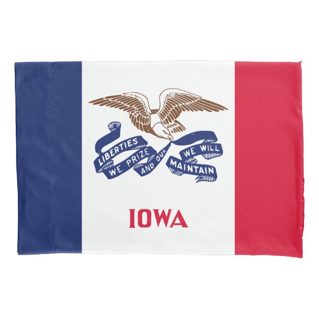 Housse D'oreillers Drapeau de l'État de l'Iowa (devant)