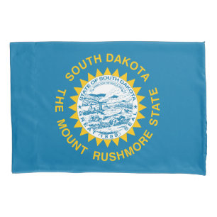 Housse D'oreillers Drapeau de l'État du Dakota du Sud Imprimer Patrio