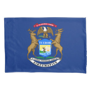 Housse D'oreillers Drapeau de l'État du Michigan