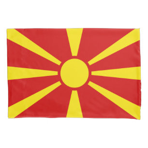 Housse D'oreillers Drapeau de Macédoine du Nord