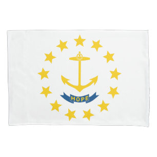 Housse D'oreillers Drapeau d'État de l'île Rhode Imprimer Patriotc