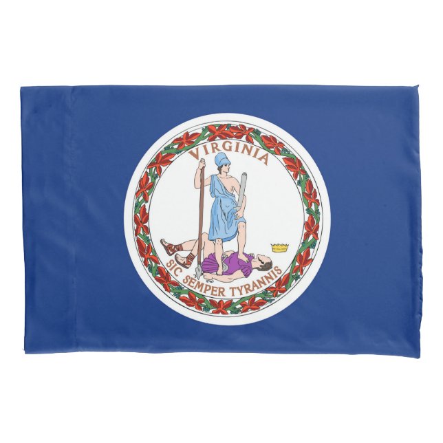 Housse D'oreillers Drapeau d'état de Virginie Imprimer Patriotc (devant)