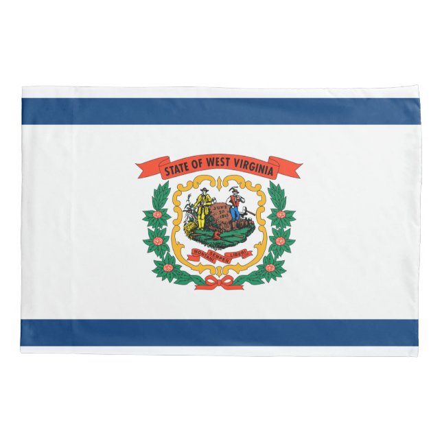 Housse D'oreillers Drapeau d'État de Virginie-Occidentale (Dos)