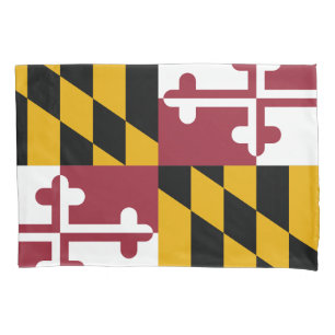 Housse D'oreillers Drapeau d'état du Maryland Imprimer Patriotc