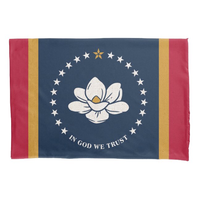 Housse D'oreillers Drapeau d'État du Mississippi Imprimer Patriotc (devant)