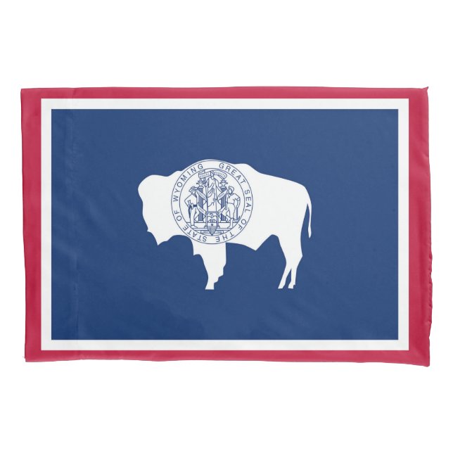 Housse D'oreillers Drapeau d'État du Wyoming Imprimer Patriotc (devant)