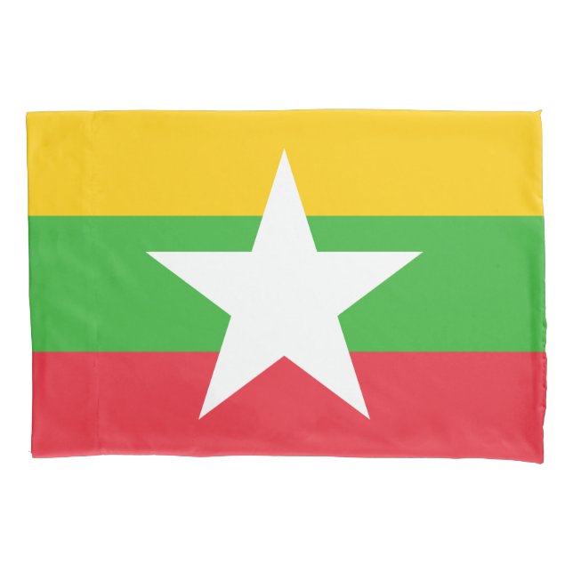 Housse D'oreillers Drapeau du Myanmar (Birmanie) (devant-gauche)
