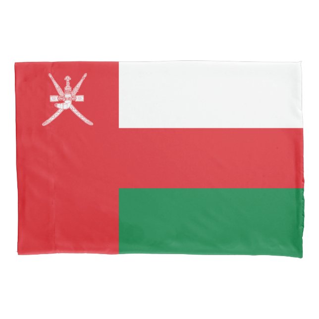 Housse D'oreillers Drapeau Oman (devant)