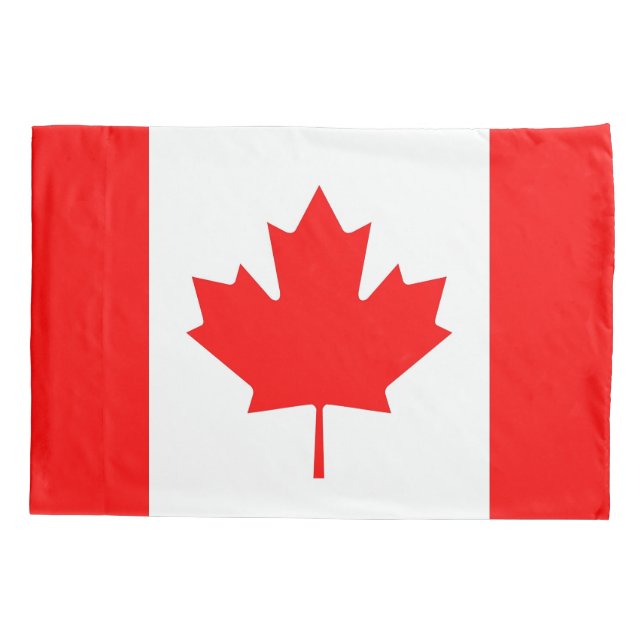 Housse D'oreillers Drapeau Patriotique à simple oreiller du Canada (Dos)