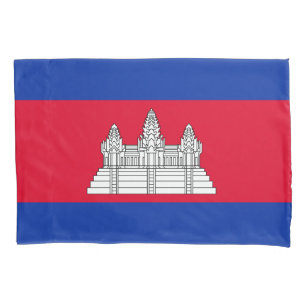 Housse D'oreillers Drapeau patriotique cambodgien