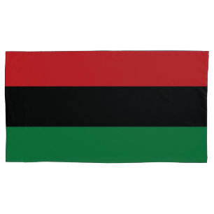 Housse D'oreillers Drapeau rouge, noir et vert