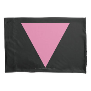 Housse D'oreillers Drapeau triangle rose de SlipperyJoe drapeau rose