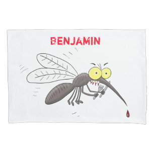 Housse D'oreillers Drôle dessin d'insecte moustique
