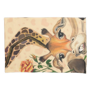 Housse D'oreillers Drôle Giraffe Coussin Coque