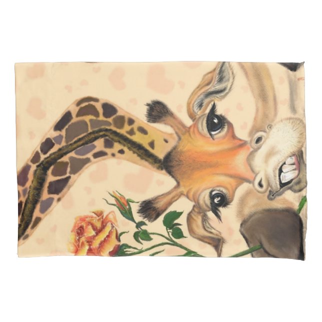 Housse D'oreillers Drôle Giraffe Coussin Coque (devant)
