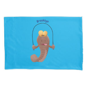 Housse D'oreillers Drôle sauter boudskipper poisson dessin animé