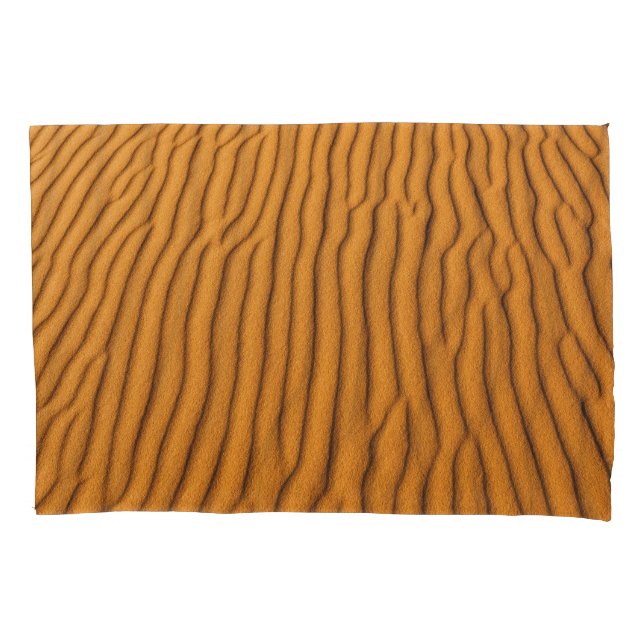 Housse D'oreillers Dune de sable orange : Texture Abstraite (devant)