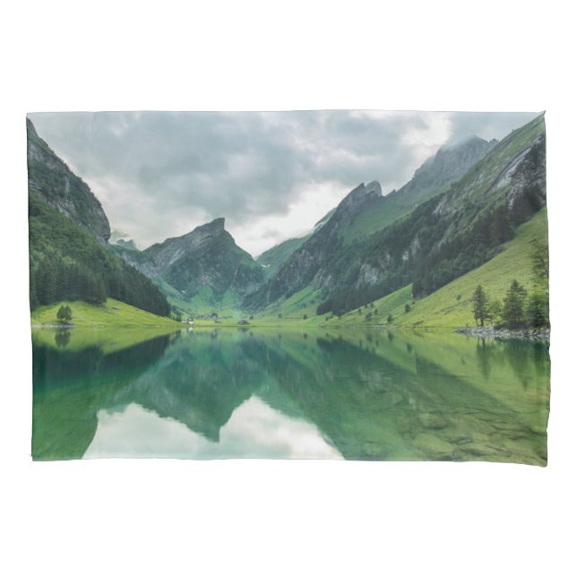 Housse D'oreillers Eau | Lac Alpes suisses (devant)
