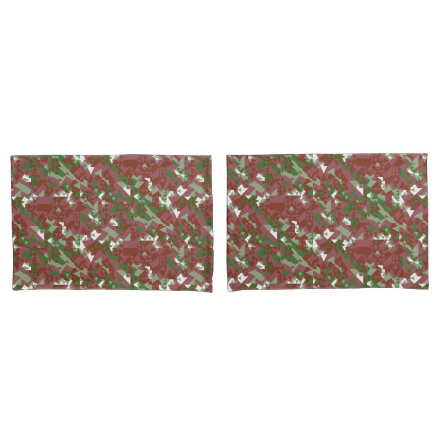 Housse D'oreillers Eclectique Mod Retro Motif de Noël géométrique (devant-Set)