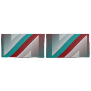 Housse D'oreillers effet de sphère grise bordeaux turquoise