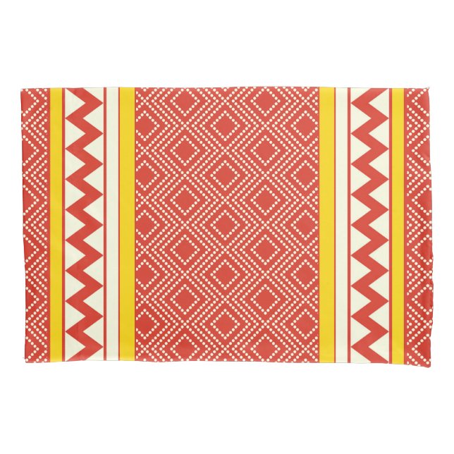 Housse D'oreillers Égypte ancienne simple rouge pointillé (devant)