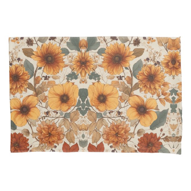 Housse D'oreillers Élégance florissante : Floral Design Pillowcase (devant)