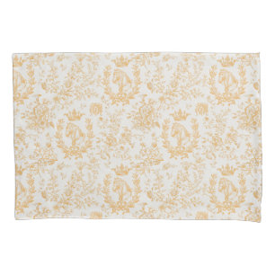 Housse D'oreillers Elégant chic or beige Equestrio Toile